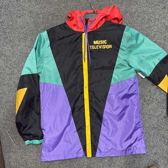 MTV Retro Colorful Windbreaker Jacket - Picture 2 of 2